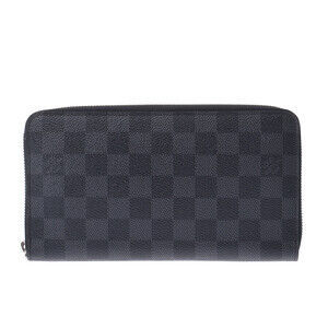 Louis Vuitton Graphite Black Zippy Organizer Canvas Long Wallet